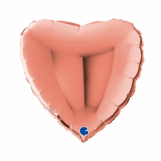 Foil heart in rose gold