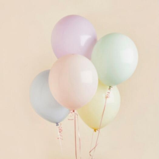 5 hellium balloon (pastel colours)