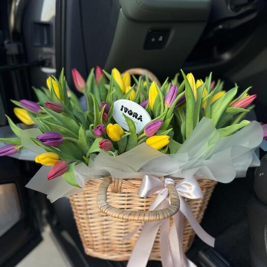 Tulips basket