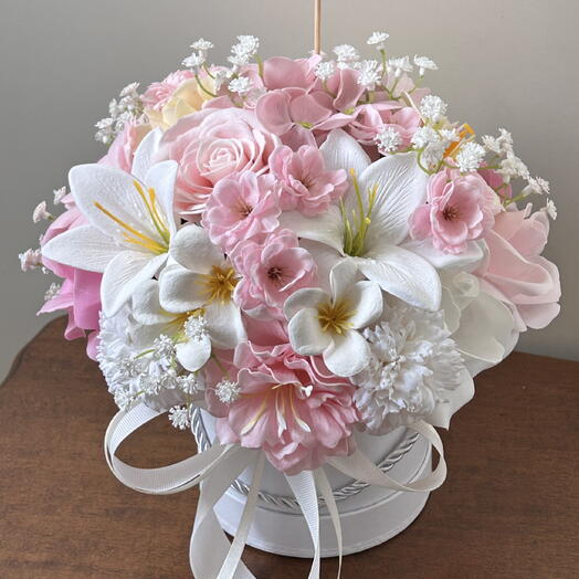 Caja de flores flores de jabón ramo regalo cumpleaños boda