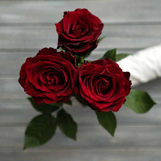 3 розы красные