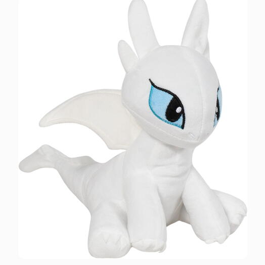 Дракон белый 25 см