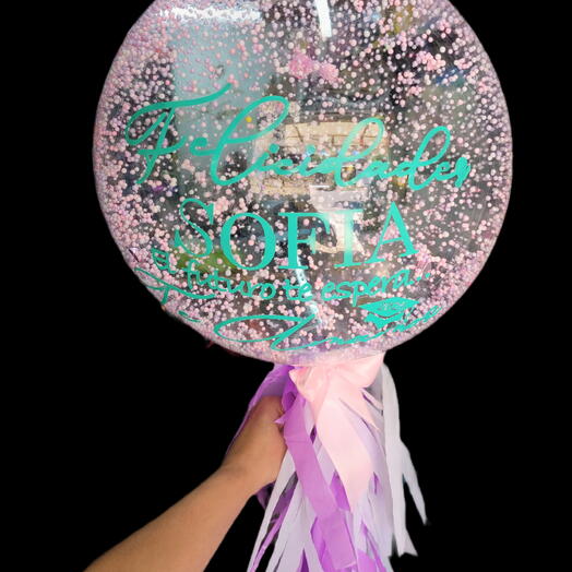 Globo burbuja personalizado con base