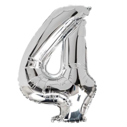 Balloon digit 4