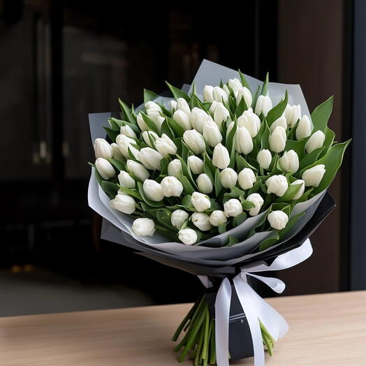 Bouquet  White Tulips