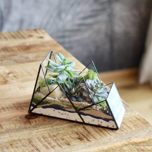 Glass Terrarium Alps – Handmade