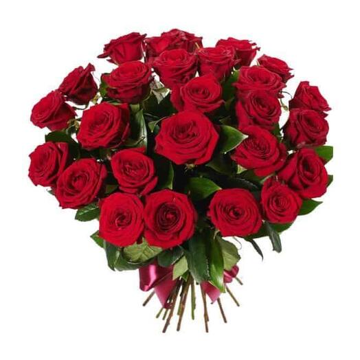 Bouquet of red roses 25 pieces