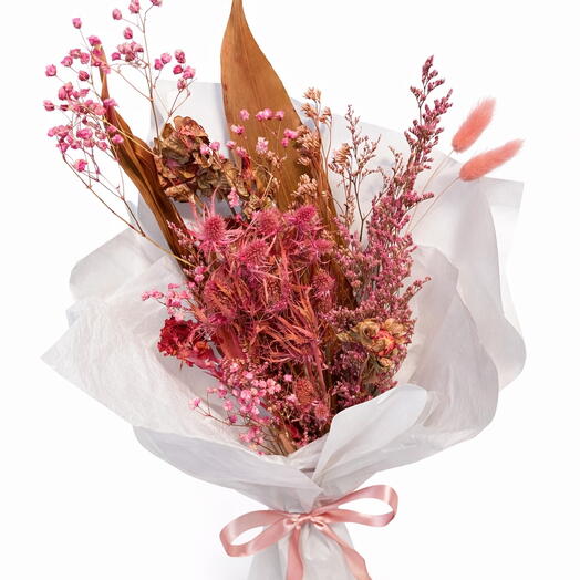 Dried Flowers Pink Bouquet