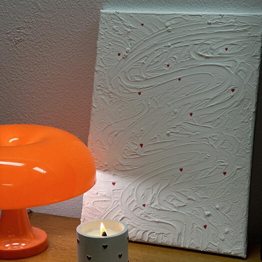 Textured painting „Touch of the heart