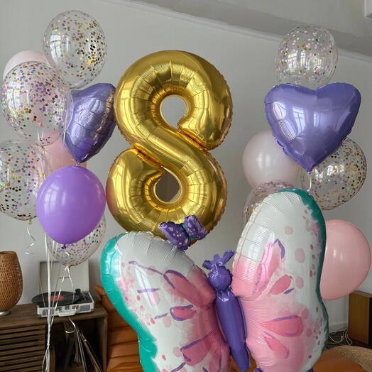 Butterfly with Balloons