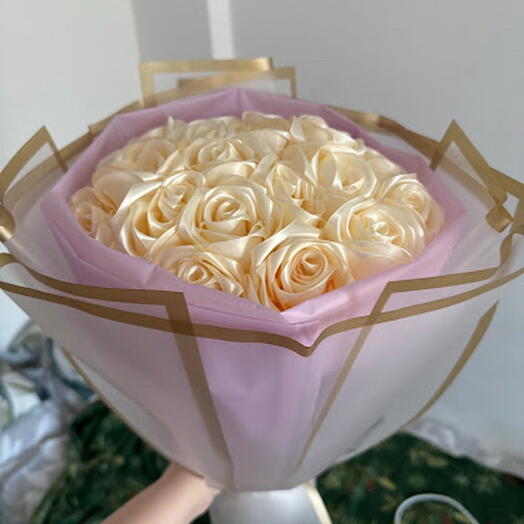 Unique Bouquet of Everlasting Ribbon Roses – A gift that won't wilt! 🌹