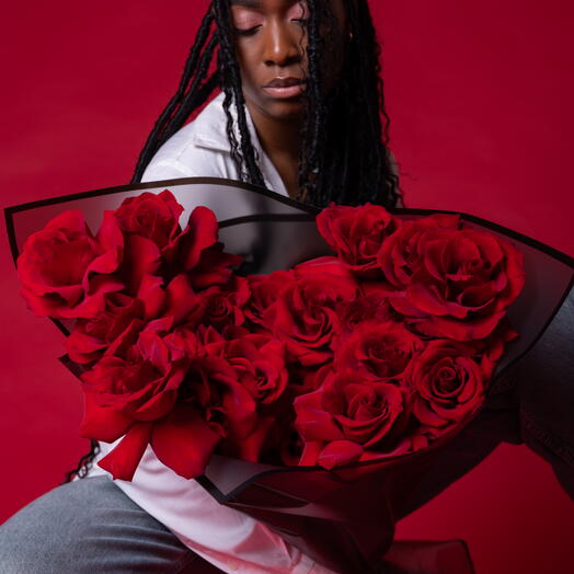 Букет "Эксплорер" (25 красных роз из Франции)