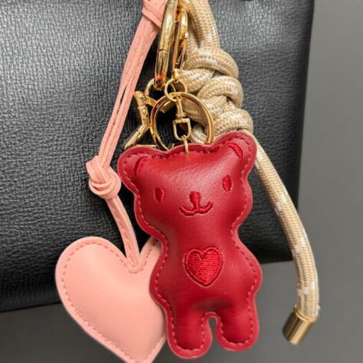 Bag Charm Bear and Heart