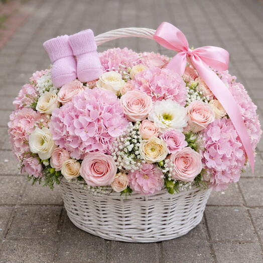 Красивая цветочная корзина Это девочка 🎀