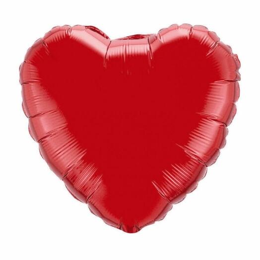 Large foil heart 70 cm red
