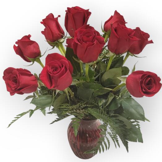 Chick vase arangment. Розы