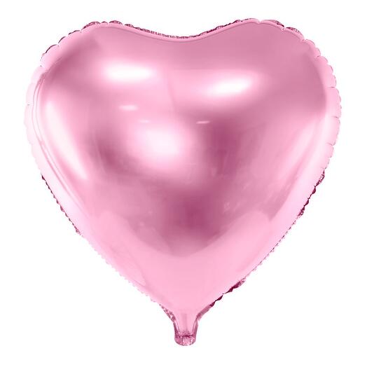Pink heart foil balloon 45cm