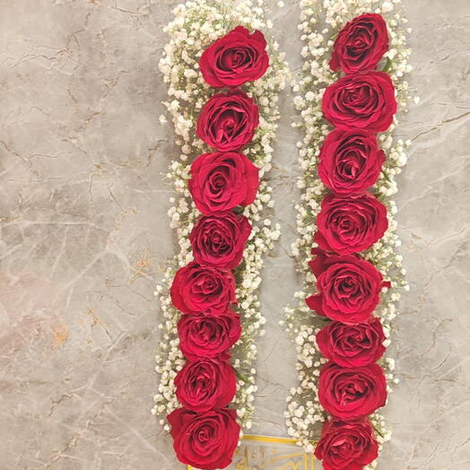 عقد ورد مع اكريلك