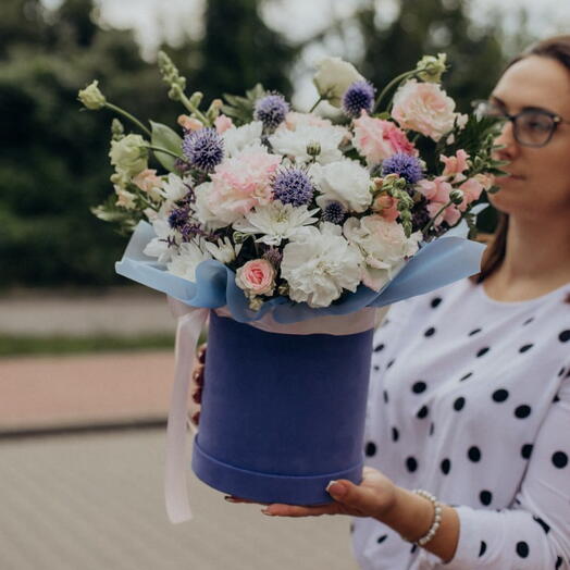 Fleurs dans une boîte