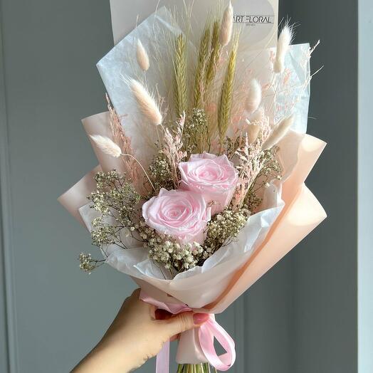 Trockenblumenstrauss "Rosa"