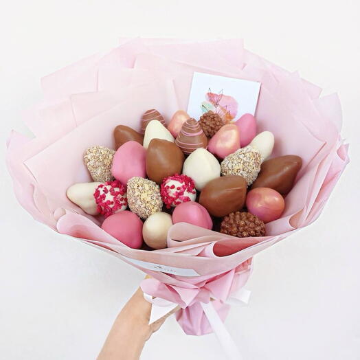 CHOCOLATE-COVERED STRAWBERRIES BOUQUET – LUXURY EDIBLE GIFT WITH DELIVERY