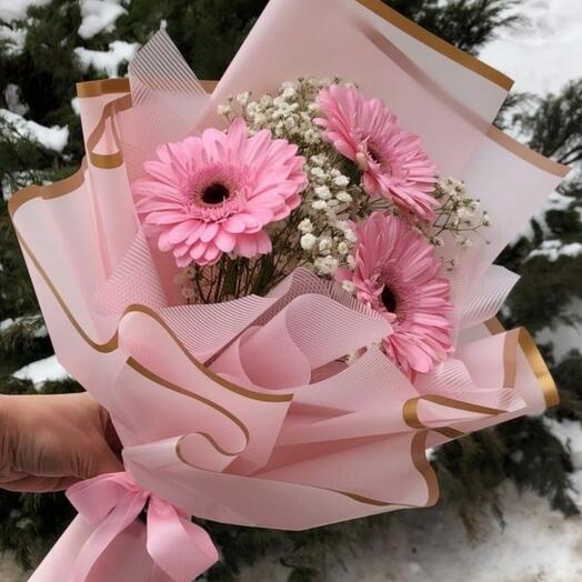 Ramo 3 gerberas pastel