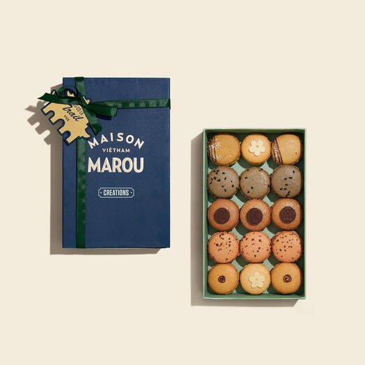 CHOCOLATE TRAIL MACARON BOX - 15 PIECES