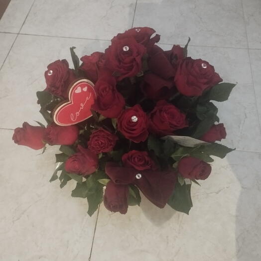 Cesta 20 Rosas Equador Vermelhas Love