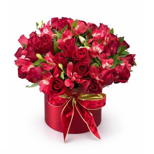 Roses and Alstroemeria Composition