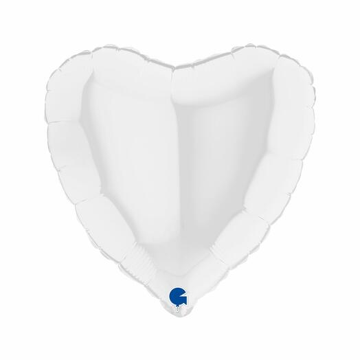 Foil heart white