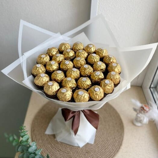 Букет с конфетами «Голд»