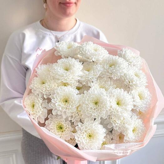 Хризантема Маргаритка в стильной упаковке