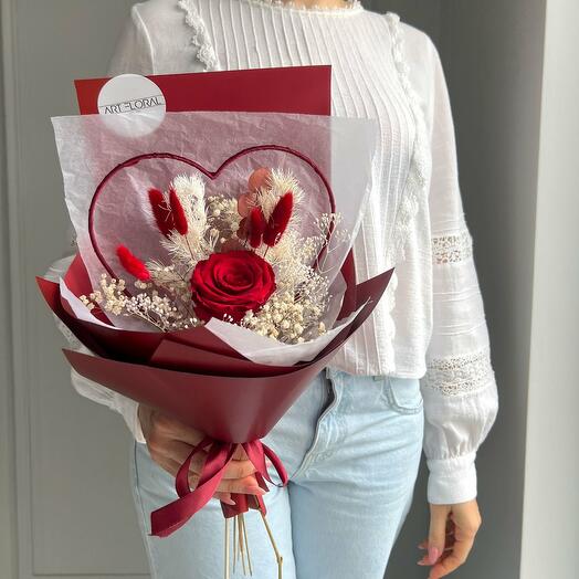 Trockenblumenstrauss "Tief im Herzen"