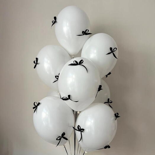 Balony z kokardkami 10szt