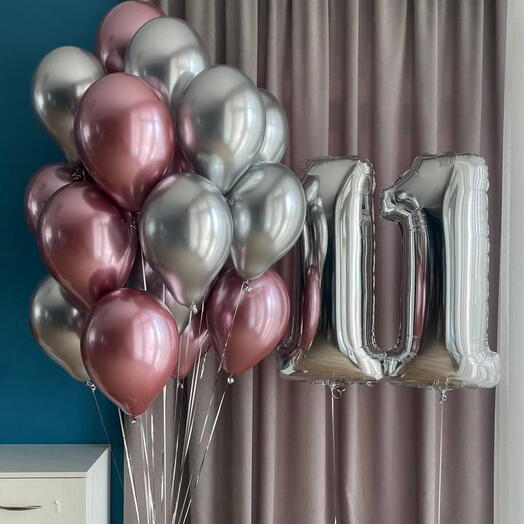 Pink and Silver Set with Numbers