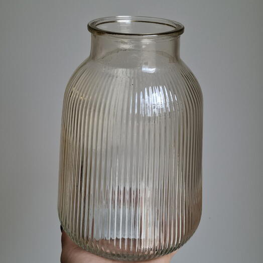 Vase glass natural