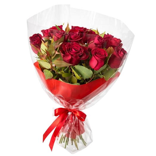 Bouquet of 15 long red roses