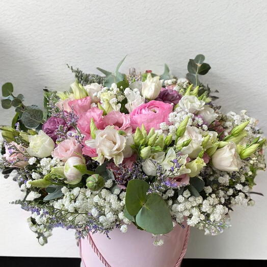 Flowerbox mit Rose und Eustoma