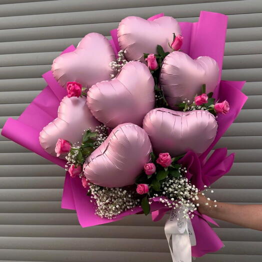 Bouquet of airy hearts