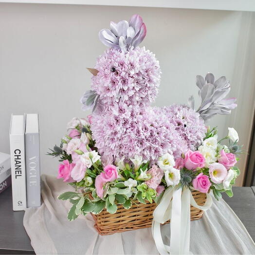 Flower Basket Lilac Songbird