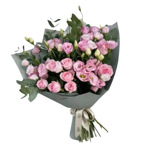 Bouquet of pink eustoma