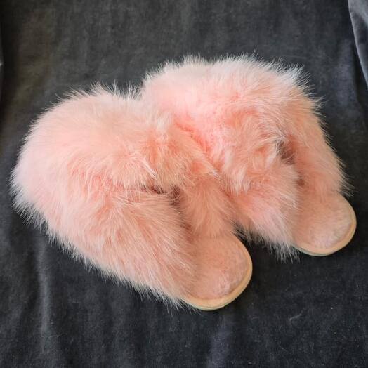 Elegant Fluffy Women S Slippers