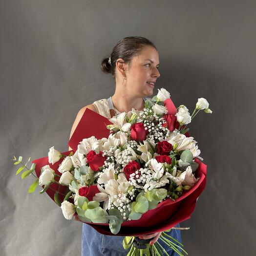 Red and white bouquet