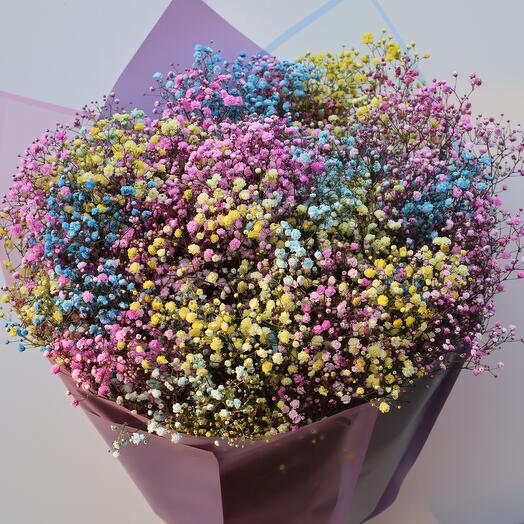 Букет "Разноцветная гипсофила"