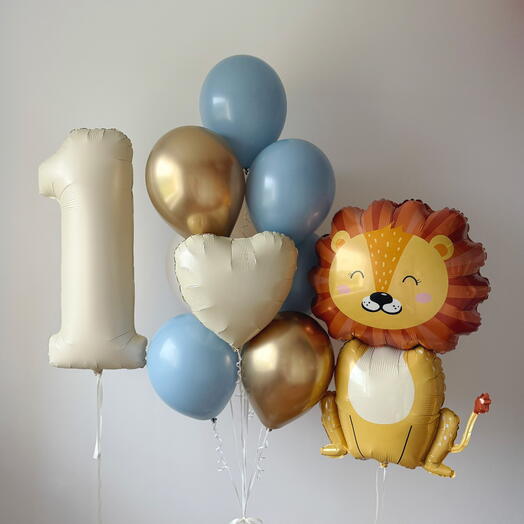 Balony. Zestaw dla chłopaka na  pierwsze urodziny