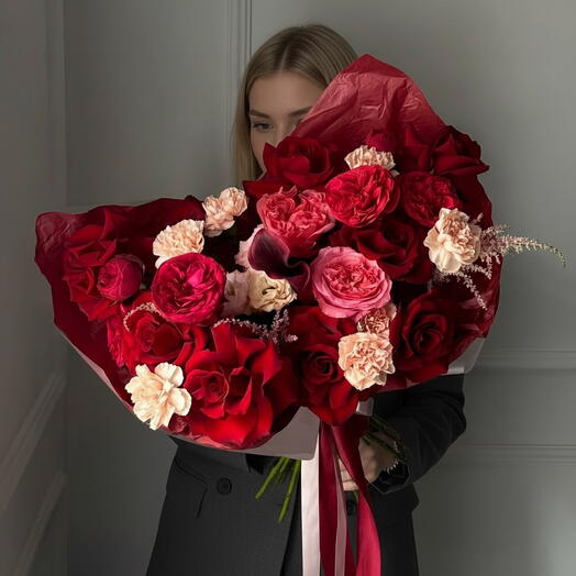 Роскошный букет в пудровых тонах «Magnificentia»