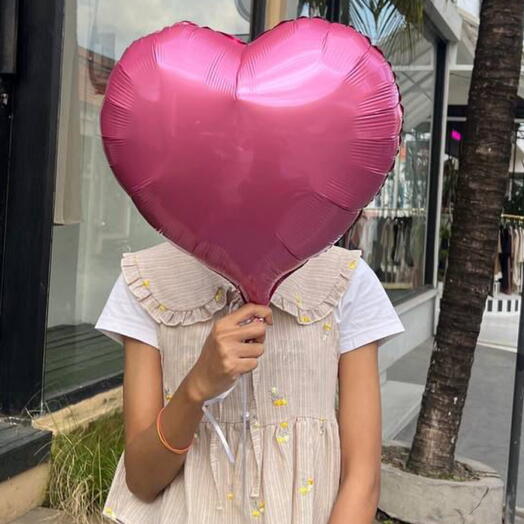 Ballon heart foil helium light pink