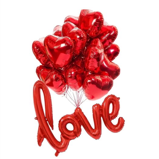 Love heart balloon set