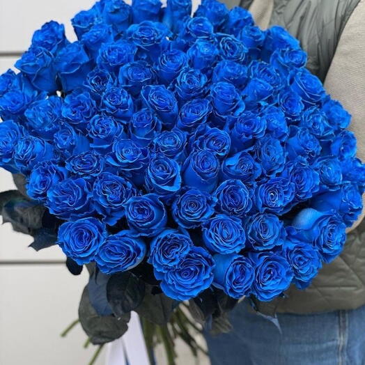 Букет из 101 синей розы