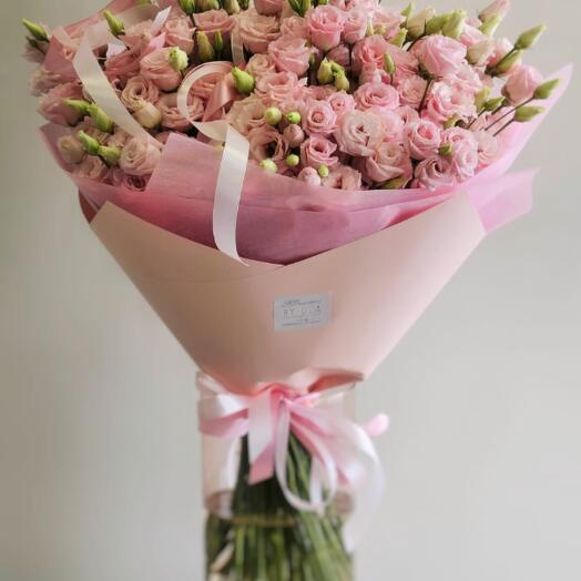 Pink Eustoma, 39 pcs